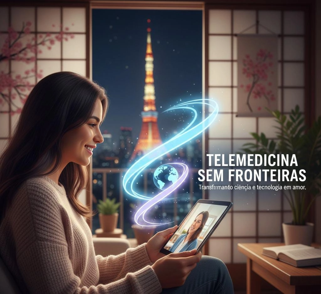 Paciente em atendimento online por videochamada